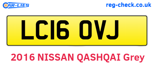 LC16OVJ are the vehicle registration plates.