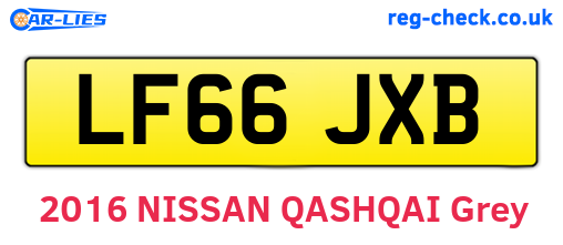 LF66JXB are the vehicle registration plates.