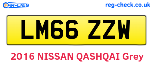 LM66ZZW are the vehicle registration plates.