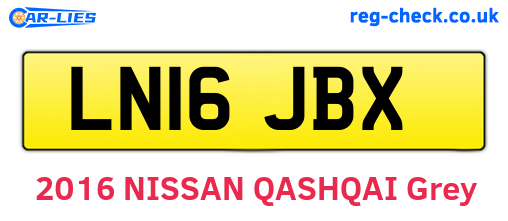LN16JBX are the vehicle registration plates.