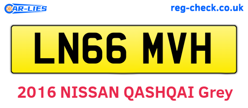 LN66MVH are the vehicle registration plates.