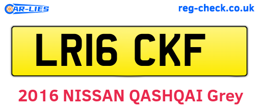 LR16CKF are the vehicle registration plates.