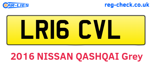 LR16CVL are the vehicle registration plates.