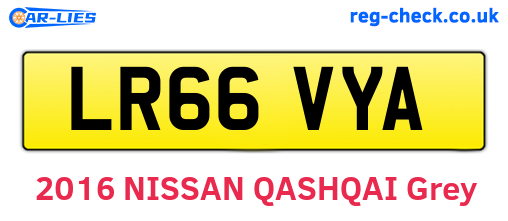 LR66VYA are the vehicle registration plates.
