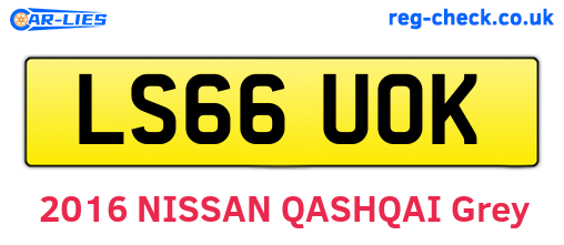 LS66UOK are the vehicle registration plates.