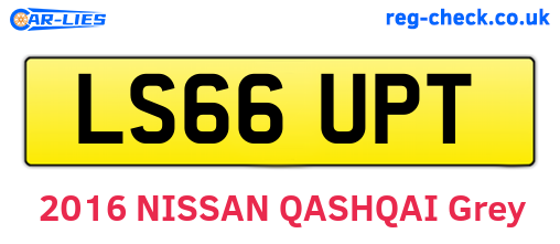 LS66UPT are the vehicle registration plates.