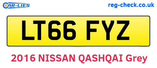 LT66FYZ are the vehicle registration plates.
