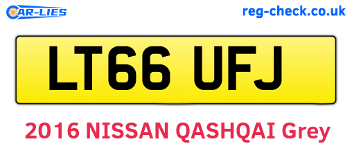 LT66UFJ are the vehicle registration plates.