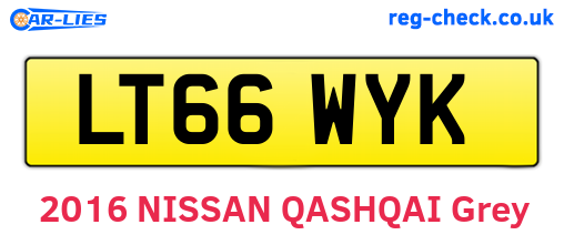 LT66WYK are the vehicle registration plates.