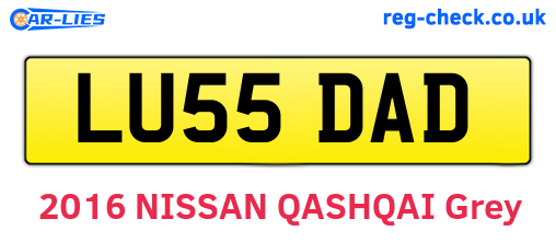 LU55DAD are the vehicle registration plates.