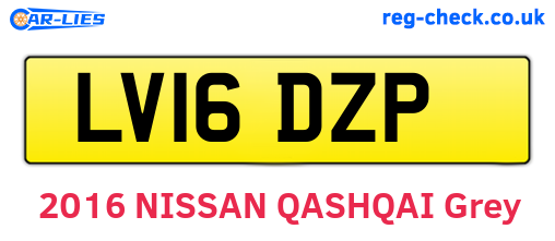 LV16DZP are the vehicle registration plates.