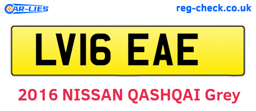 LV16EAE are the vehicle registration plates.