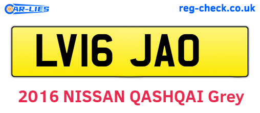 LV16JAO are the vehicle registration plates.
