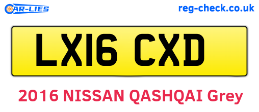 LX16CXD are the vehicle registration plates.