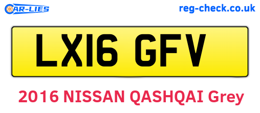 LX16GFV are the vehicle registration plates.
