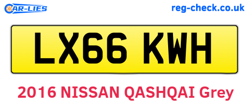 LX66KWH are the vehicle registration plates.
