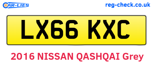 LX66KXC are the vehicle registration plates.