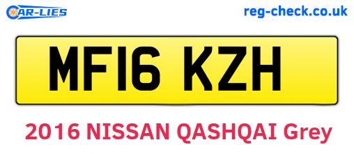 MF16KZH are the vehicle registration plates.