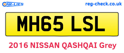 MH65LSL are the vehicle registration plates.