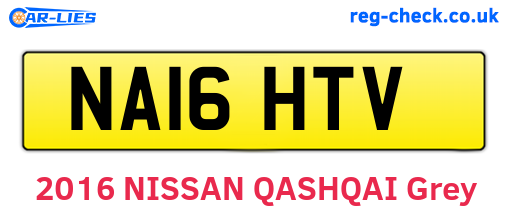 NA16HTV are the vehicle registration plates.