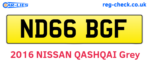ND66BGF are the vehicle registration plates.