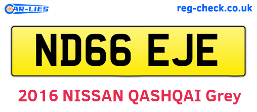 ND66EJE are the vehicle registration plates.