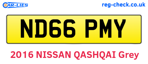 ND66PMY are the vehicle registration plates.