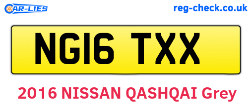 NG16TXX are the vehicle registration plates.