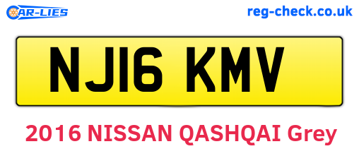 NJ16KMV are the vehicle registration plates.