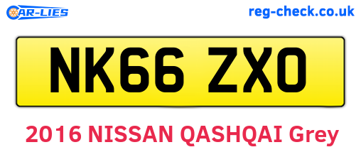 NK66ZXO are the vehicle registration plates.