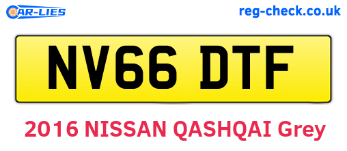NV66DTF are the vehicle registration plates.