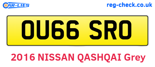OU66SRO are the vehicle registration plates.