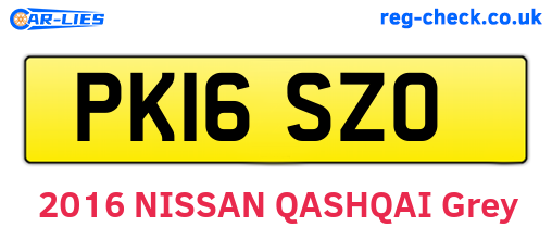 PK16SZO are the vehicle registration plates.