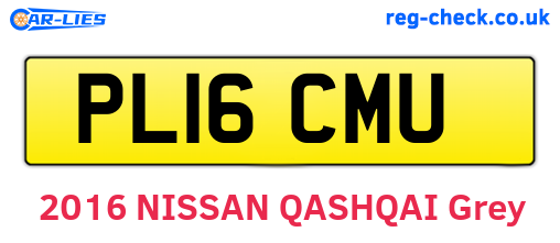 PL16CMU are the vehicle registration plates.