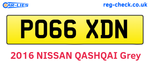PO66XDN are the vehicle registration plates.