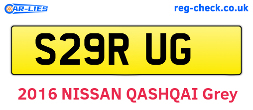 S29RUG are the vehicle registration plates.