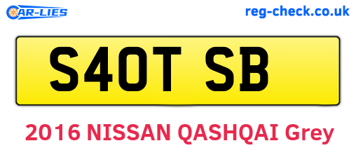 S40TSB are the vehicle registration plates.