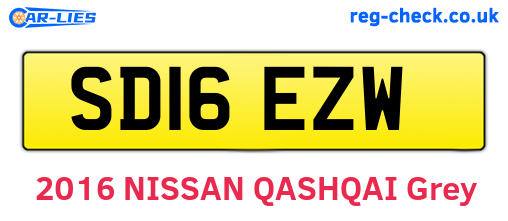 SD16EZW are the vehicle registration plates.