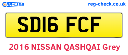 SD16FCF are the vehicle registration plates.