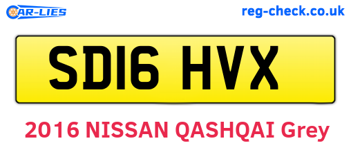 SD16HVX are the vehicle registration plates.