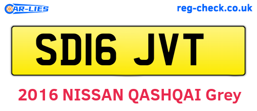 SD16JVT are the vehicle registration plates.