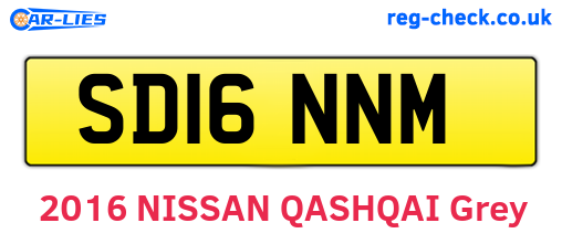 SD16NNM are the vehicle registration plates.