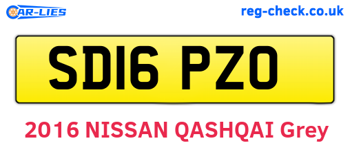 SD16PZO are the vehicle registration plates.