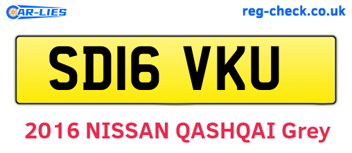 SD16VKU are the vehicle registration plates.