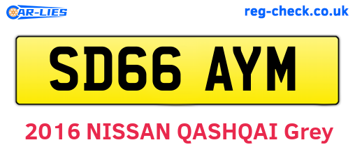 SD66AYM are the vehicle registration plates.