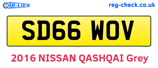 SD66WOV are the vehicle registration plates.
