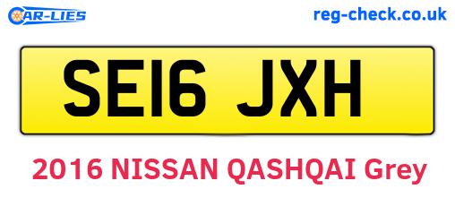 SE16JXH are the vehicle registration plates.