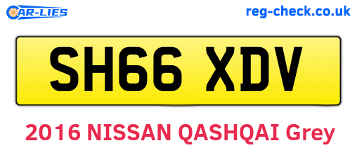 SH66XDV are the vehicle registration plates.