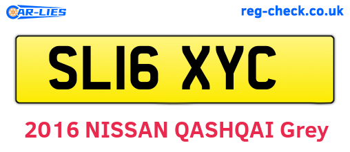 SL16XYC are the vehicle registration plates.