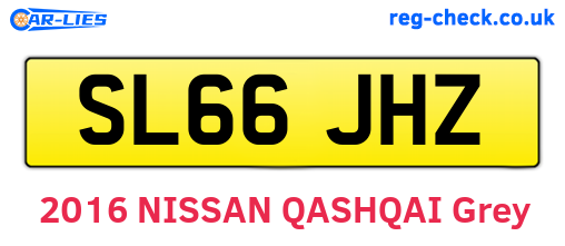 SL66JHZ are the vehicle registration plates.